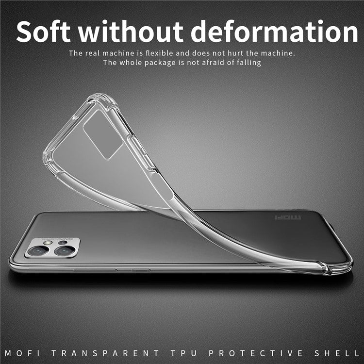 MOFI For Motorola Moto G32 4G Transparent Phone Case Well-protected Drop-proof Soft TPU Mobile Phone Back Cover