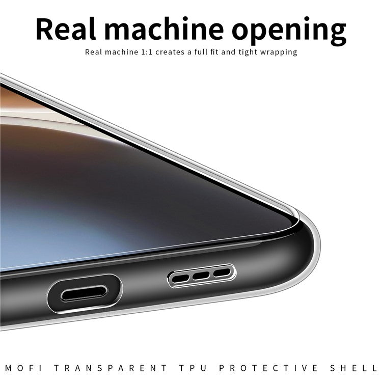 MOFI For Motorola Moto G32 4G Transparent Phone Case Well-protected Drop-proof Soft TPU Mobile Phone Back Cover