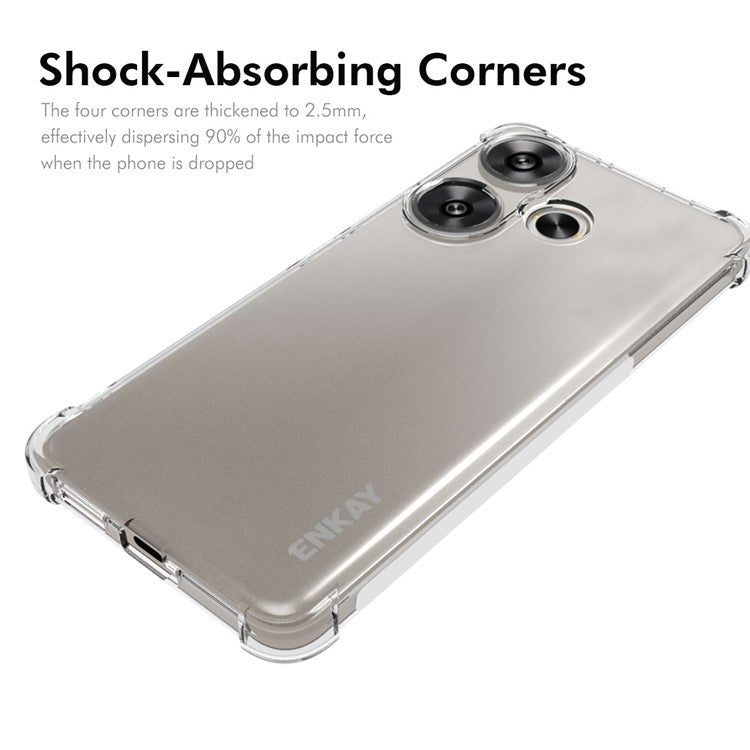 ENKAY HAT PRINCE For Xiaomi Redmi Turbo 3 5G / Poco F6 5G TPU Case Non-Slip Clear Phone Cover