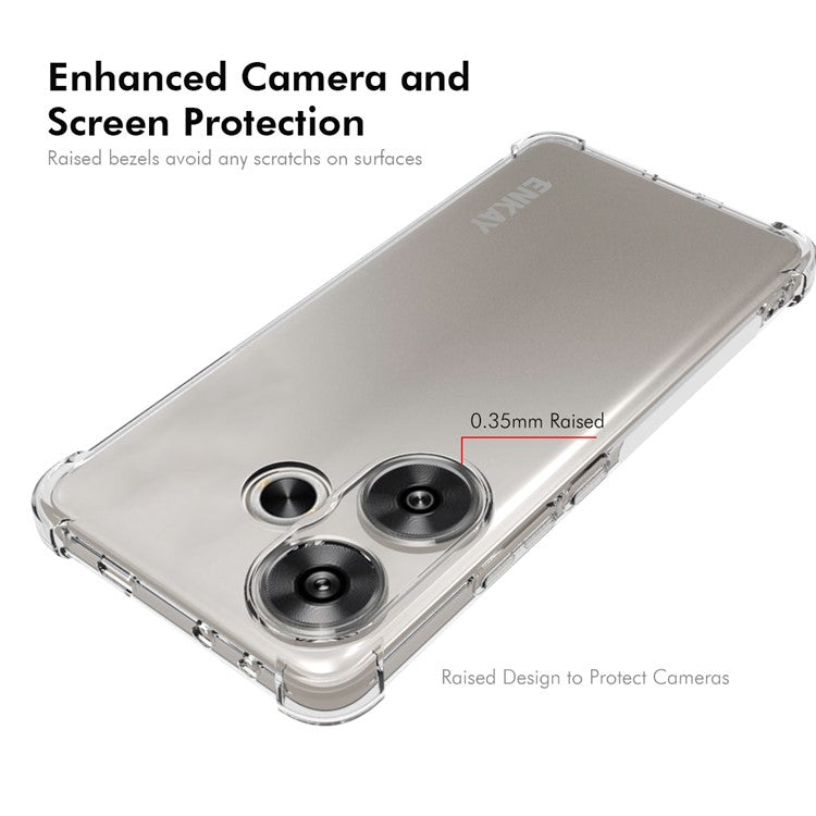 ENKAY HAT PRINCE For Xiaomi Redmi Turbo 3 5G / Poco F6 5G TPU Case Non-Slip Clear Phone Cover