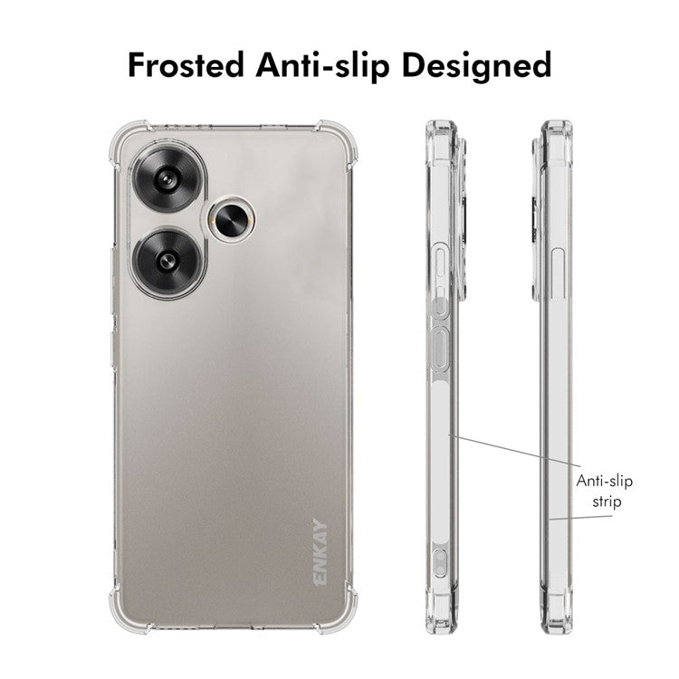 ENKAY HAT PRINCE For Xiaomi Redmi Turbo 3 5G / Poco F6 5G TPU Case Non-Slip Clear Phone Cover