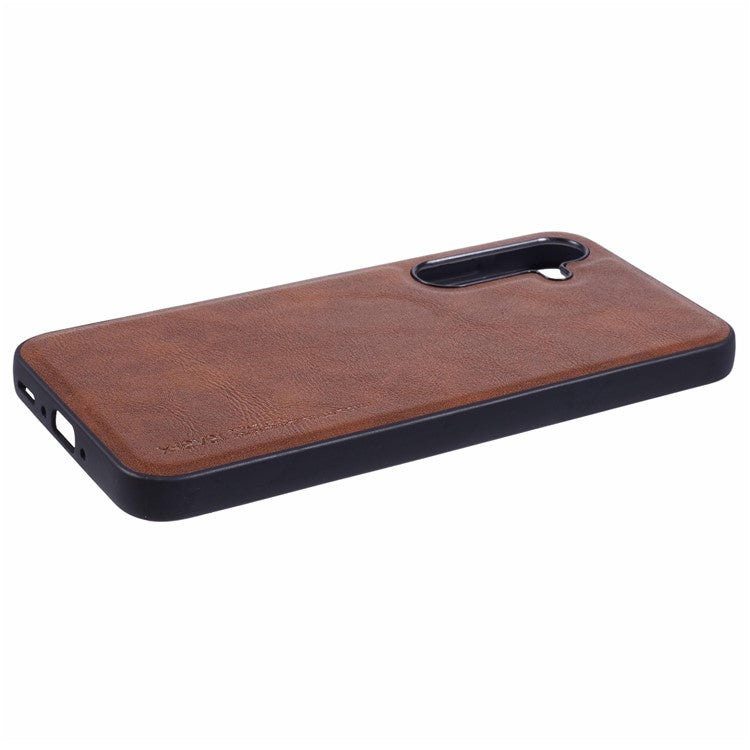 X-LEVEL Bojue-3 Series For Samsung Galaxy A35 5G Case PU Leather Back Phone Cover Business Soft Grip - Brown