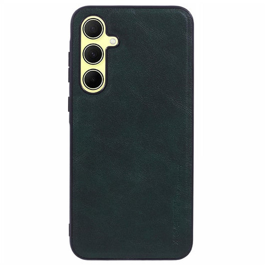 X-LEVEL Bojue-3 Series For Samsung Galaxy A54 5G Phone Case PU Leather Coating Cover - Midnight Green
