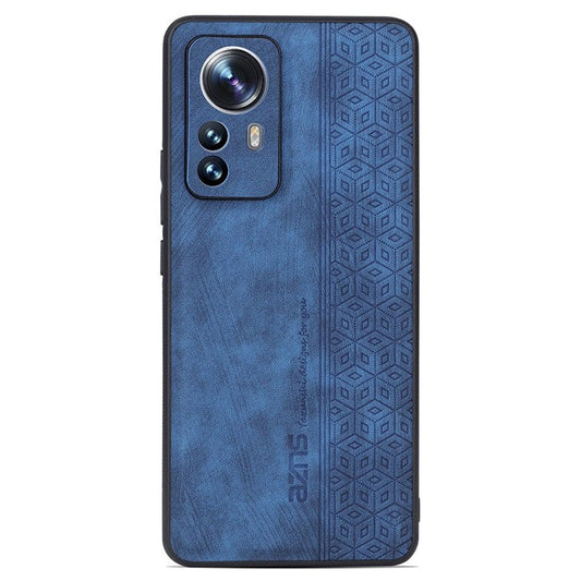 AZNS Anti-fall Phone Case for Xiaomi 12 Lite 5G, Stylish Pattern Imprinted PU Leather+TPU Phone Protective Shell - Blue