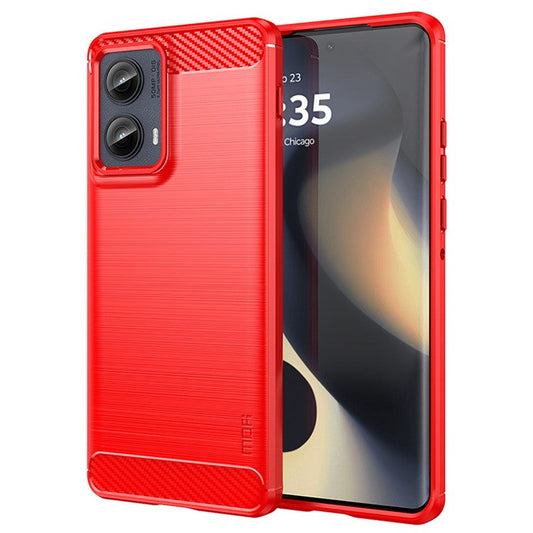 MOFI JK TPU Series-1 For Motorola Edge (2024) 5G Case Brushed Soft TPU Slim Phone Cover - Red