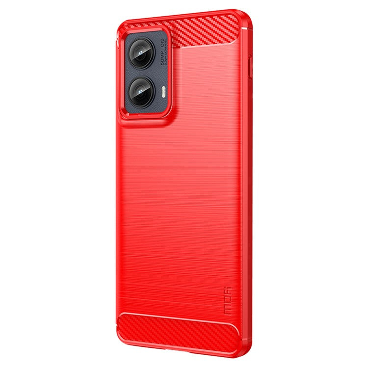 MOFI JK TPU Series-1 For Motorola Edge (2024) 5G Case Brushed Soft TPU Slim Phone Cover - Red