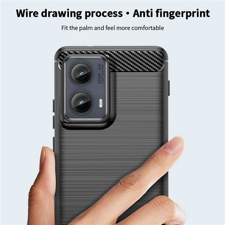 MOFI JK TPU Series-1 For Motorola Edge (2024) 5G Case Brushed Soft TPU Slim Phone Cover - Red