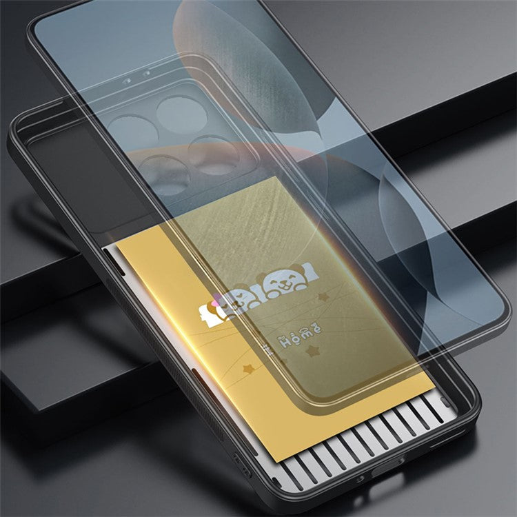 For Xiaomi Redmi K70 5G / K70 Pro 5G Case Dissipate Heat TPU+Aluminum Alloy Phone Cover - Black