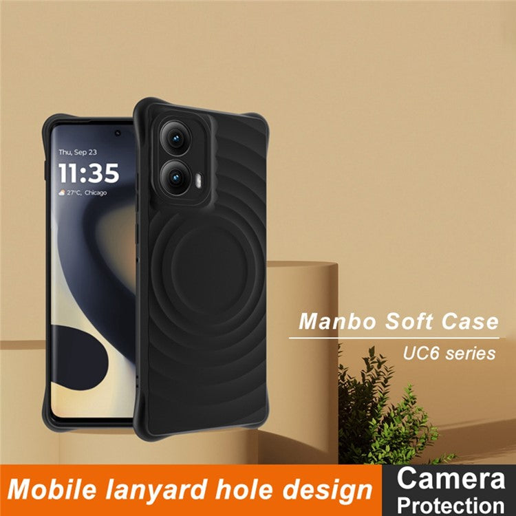 IMAK UC-6 Series for Motorola Edge (2024) 5G Case Frosted TPU Phone Cover Anti-Slip - Matte Black