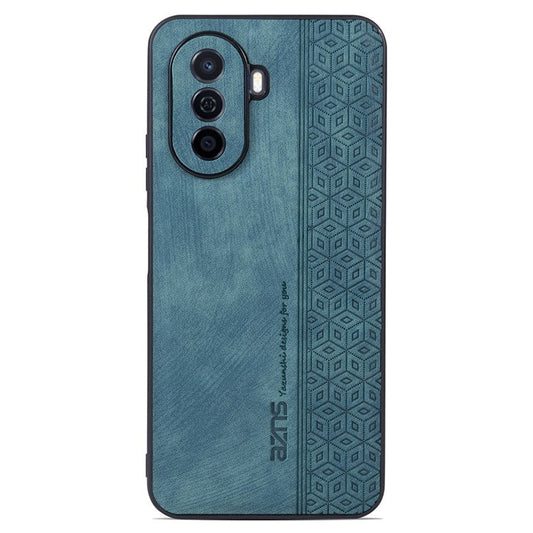 AZNS For Huawei nova Y70 4G / Y70 Plus 4G Imprinted PU Leather Coated TPU Case Anti-scratch Protective Phone Cover - Green