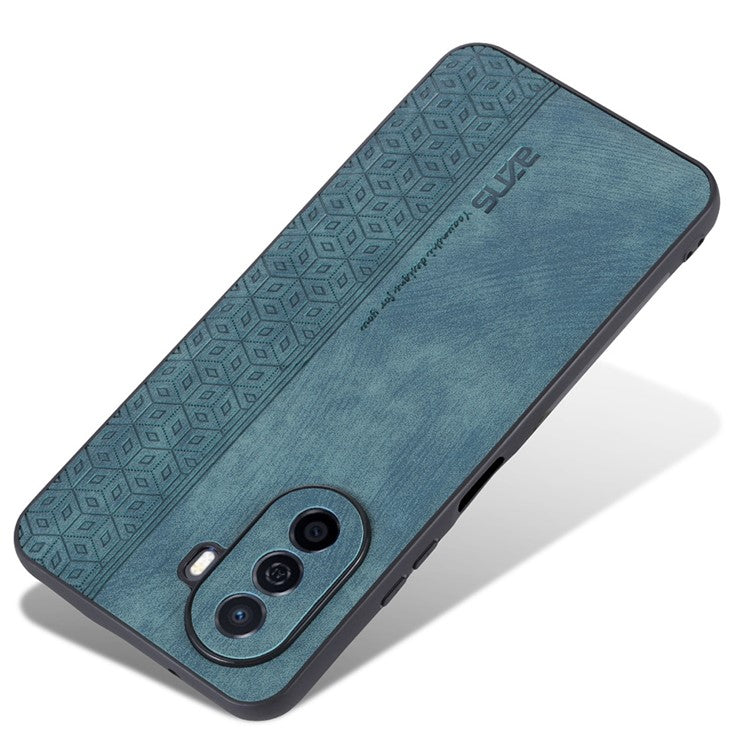 AZNS For Huawei nova Y70 4G / Y70 Plus 4G Imprinted PU Leather Coated TPU Case Anti-scratch Protective Phone Cover - Green