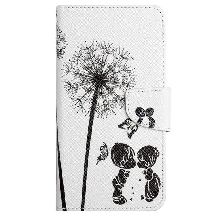 For Xiaomi Redmi 13 4G / 13 5G Case Pattern Printing Protective Leather Folio Phone Cover - Dandelion