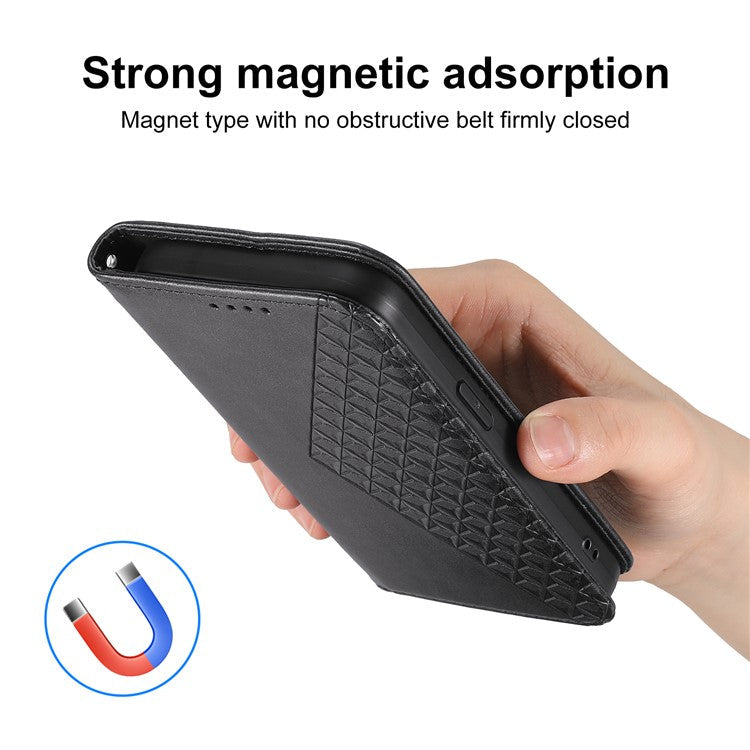 For Samsung Galaxy M35 5G Case Calf Texture PU Leather Phone Cover with Wallet - Black