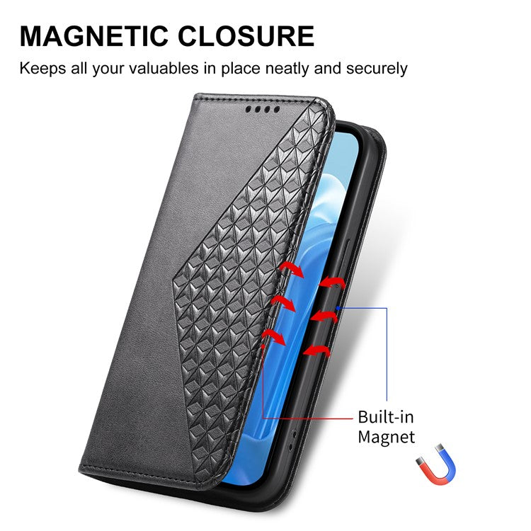 For Samsung Galaxy M35 5G Case Calf Texture PU Leather Phone Cover with Wallet - Black