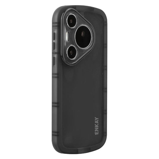 ENKAY HAT PRINCE For Huawei Pura 70 Pro+  /  70 Pro Case Four Corners Shockproof Matte TPU Phone Cover - Black