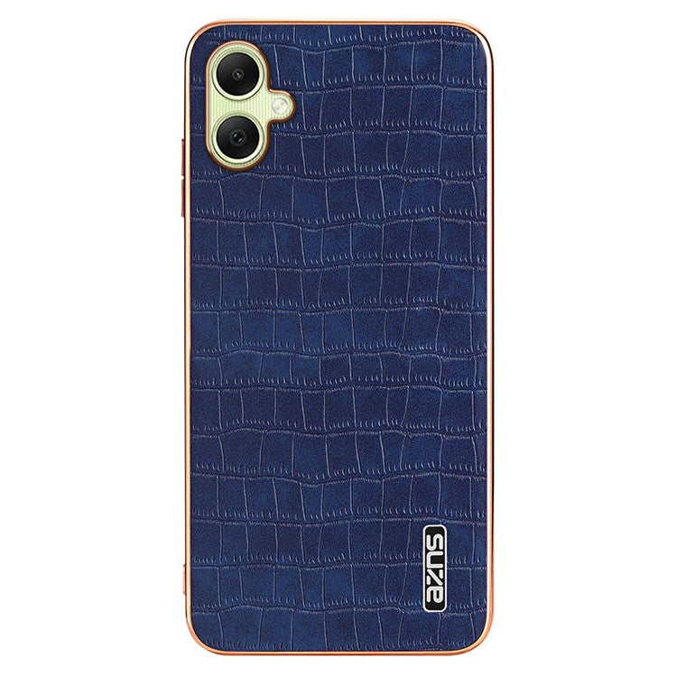 AZNS For Samsung Galaxy A06 Case Electroplating Crocodile Texture PU+TPU Phone Cover - Blue