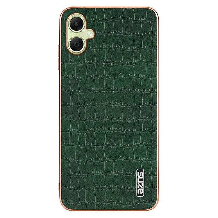 AZNS For Samsung Galaxy A06 Case Electroplating Crocodile Texture PU+TPU Phone Cover - Green