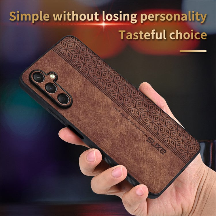 AZNS For Samsung Galaxy A16 5G Case Protective PU Leather Covered TPU Phone Shell - Black