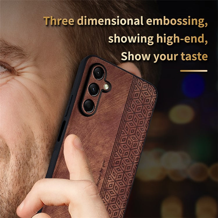 AZNS For Samsung Galaxy A16 5G Case Protective PU Leather Covered TPU Phone Shell - Black
