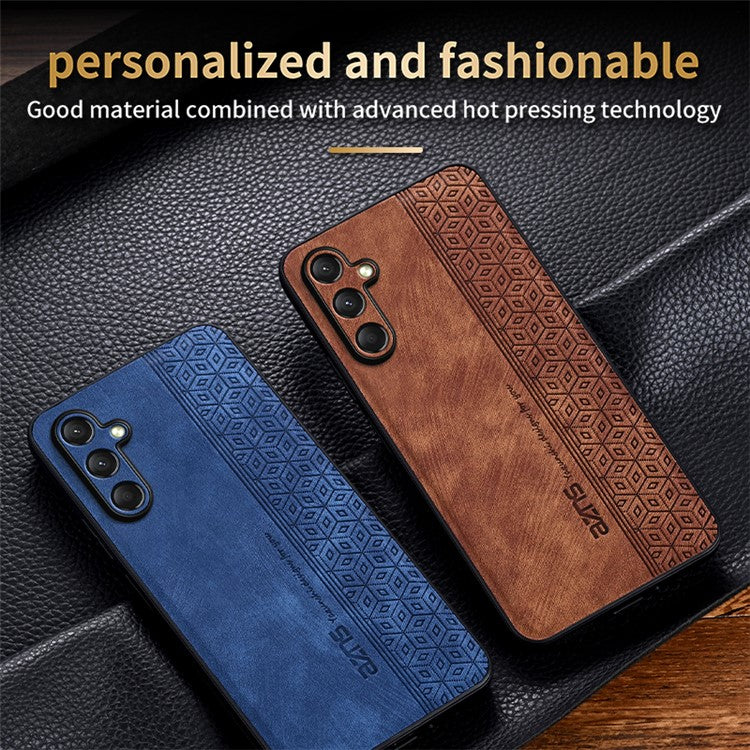 AZNS For Samsung Galaxy A16 5G Case Protective PU Leather Covered TPU Phone Shell - Black