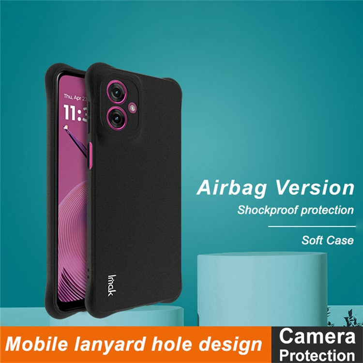 IMAK For Motorola Moto G55 5G Case TPU Phone Cover Airbag Shockproof Protection - Black