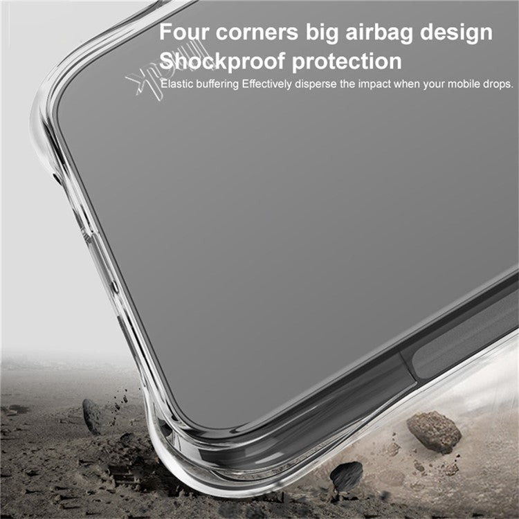IMAK For Motorola Moto G55 5G Case TPU Phone Cover Airbag Shockproof Protection - Transparent Black