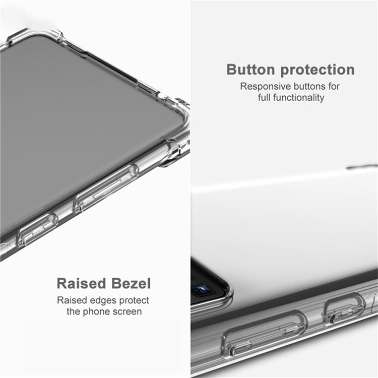 IMAK For Motorola Moto G55 5G Case TPU Phone Cover Airbag Shockproof Protection - Transparent Black