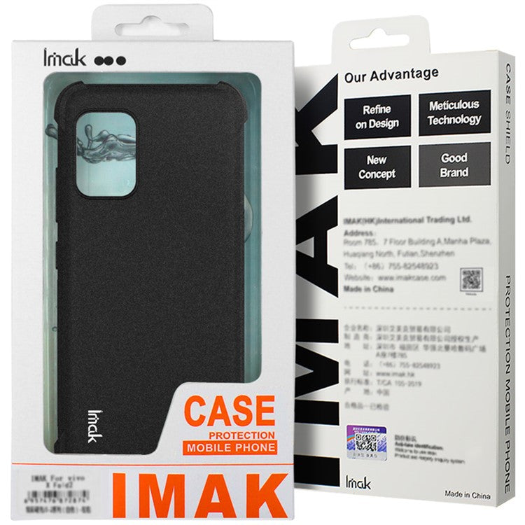 IMAK For Motorola Moto G55 5G Case TPU Phone Cover Airbag Shockproof Protection - Transparent Black