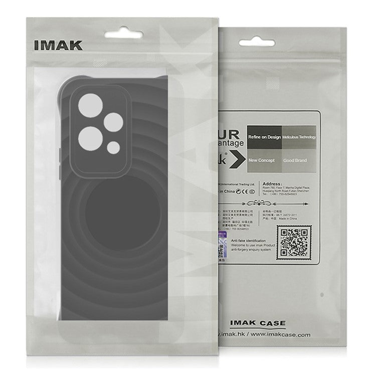 IMAK UC-6 Series for Motorola Moto G35 5G Case Water Drop Texture Anti-Skid Matte TPU Cover - Matte Black