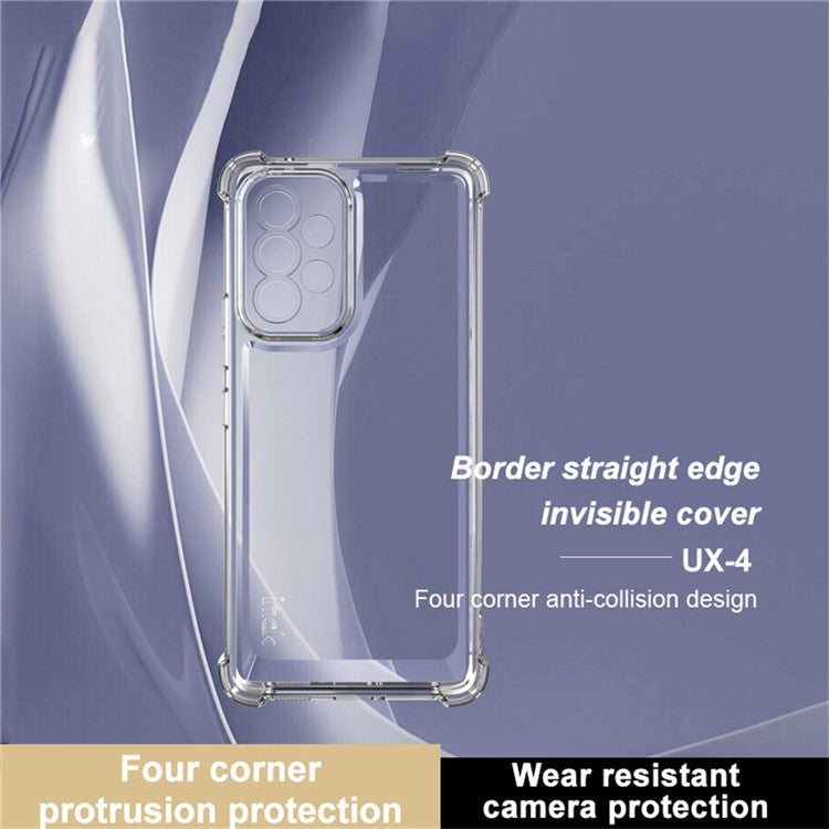 IMAK UX-4 Series for Samsung Galaxy A53 5G Case Straight Frame Four Corner Shockproof Clear TPU Cover
