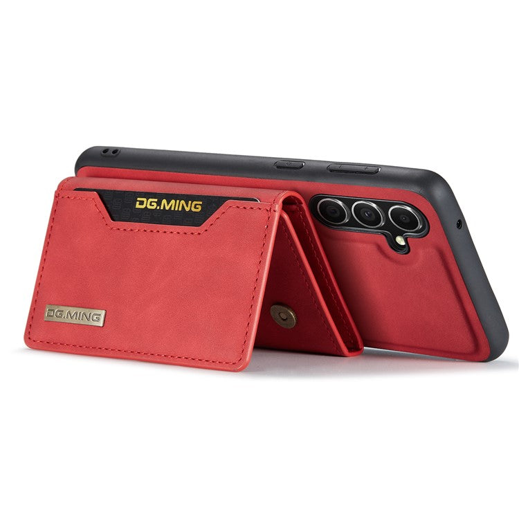DG.MING M2 Series for Samsung Galaxy A16 5G / A16 4G Case PU+PC+TPU Phone Cover Detachable Wallet - Red