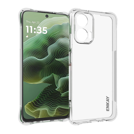 ENKAY For Motorola Moto G35 5G Clear Phone Case ENKAY HAT PRINCE Shockproof Anti-Slip TPU Cover - Transparent