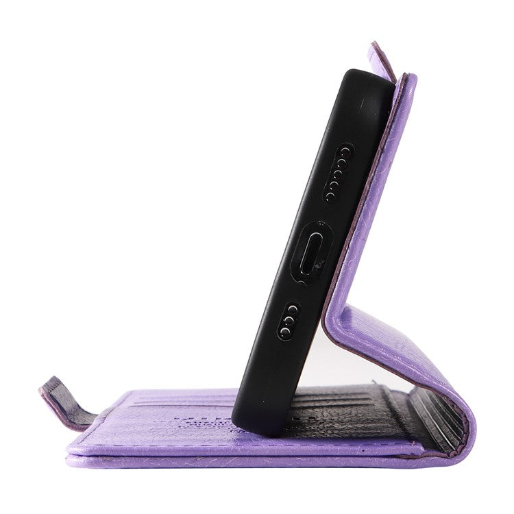 YIKATU YK-007 For Xiaomi 14T Pro Case Side Buckle PU Leather Phone Cover Litchi Texture - Purple