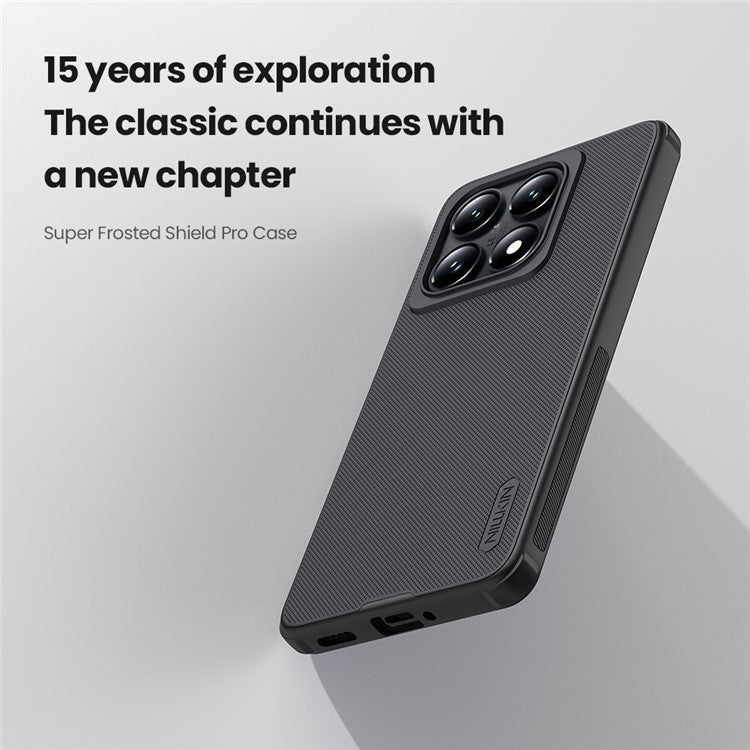 NILLKIN Frosted Shield Pro For Xiaomi 14T Pro Case Matte PC+TPU Phone Cover - Green