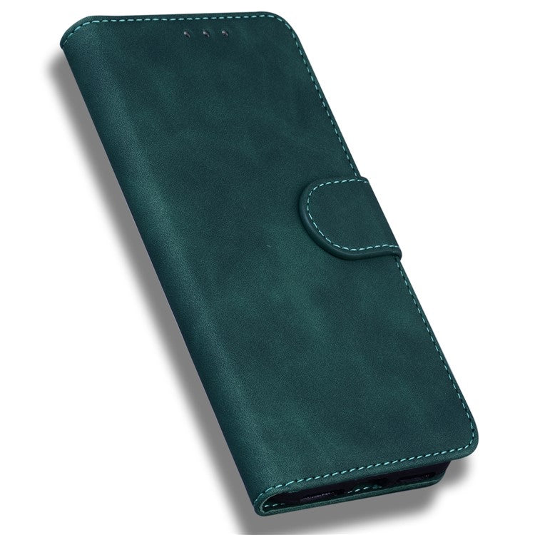 For Xiaomi Redmi Note 14 5G Case Solid Color Leather Wallet Phone Cover - Green