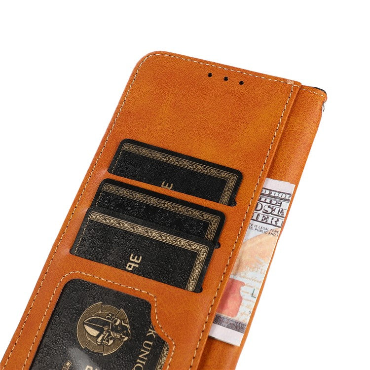 KHAZNEH For Xiaomi Redmi Note 14 Pro 5G / Poco X7 5G Wallet Phone Case Stand Leather Flip Cover - Black