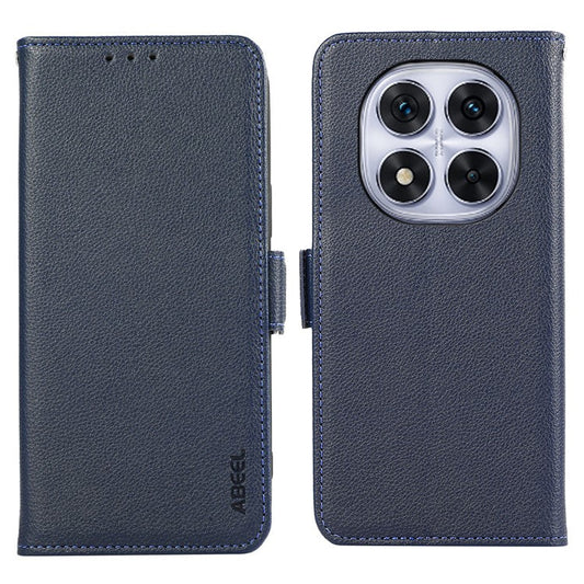 ABEEL For Xiaomi Redmi Note 14 Pro 4G Case Litchi Texture Leather RFID Blocking Phone Cover - Blue