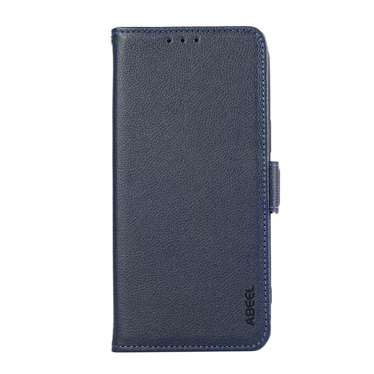 ABEEL For Xiaomi Redmi Note 14 Pro 4G Case Litchi Texture Leather RFID Blocking Phone Cover - Blue