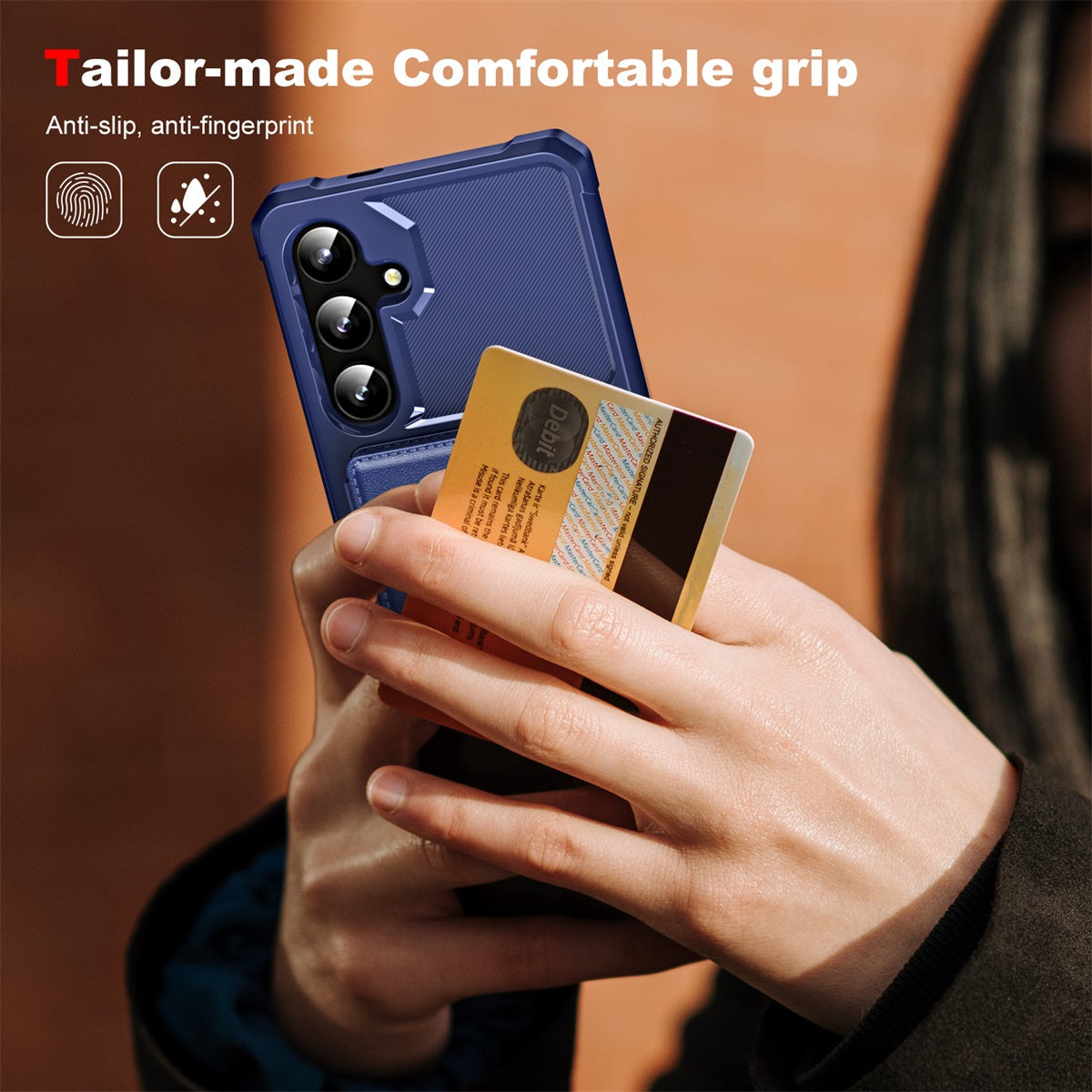 ENKAY For Samsung Galaxy A35 5G ENKAY Hat-Prince Wallet Card Slot Kickstand PU Leather +TPU Back Phone Cover with Camera Lens Film - Black