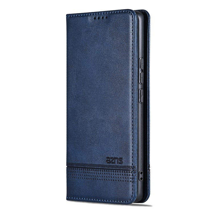 AZNS For Huawei nova 13 Pro 5G Case Cowhide Texture PU Leather Wallet Phone Cover - Blue