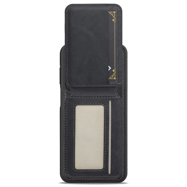 LC.IMEEKE L3 For Samsung Galaxy A16 4G / 5G Magnetic Case Detachable Card Holder Leather+TPU Mobile Cover - Black