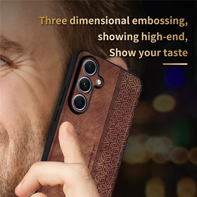 AZNS For Samsung Galaxy A56 5G Case Protective PU Leather Covered TPU Phone Shell - Purple