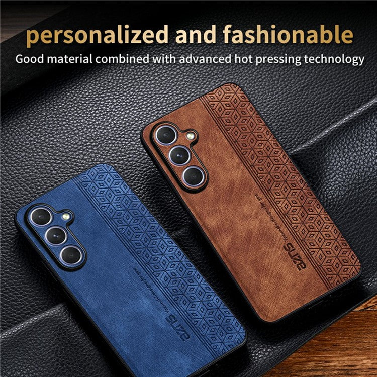 AZNS For Samsung Galaxy A56 5G Case Protective PU Leather Covered TPU Phone Shell - Purple