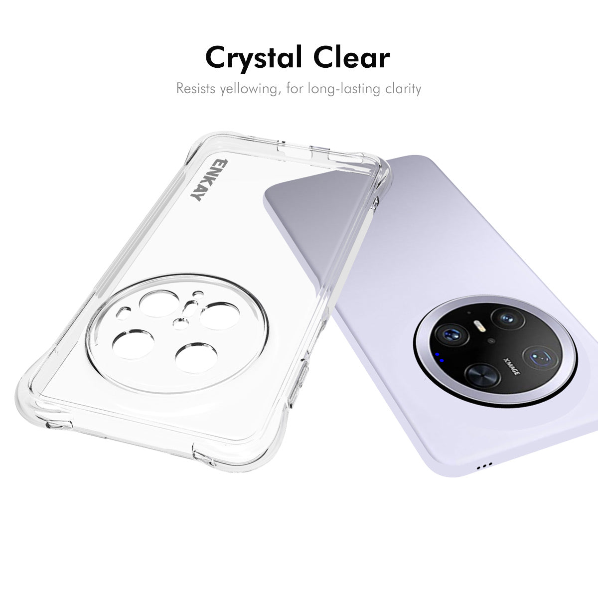 ENKAY For Huawei Mate 70 Pro Clear Phone Case ENKAY HAT PRINCE Shockproof Anti-Slip TPU Cover - Transparent