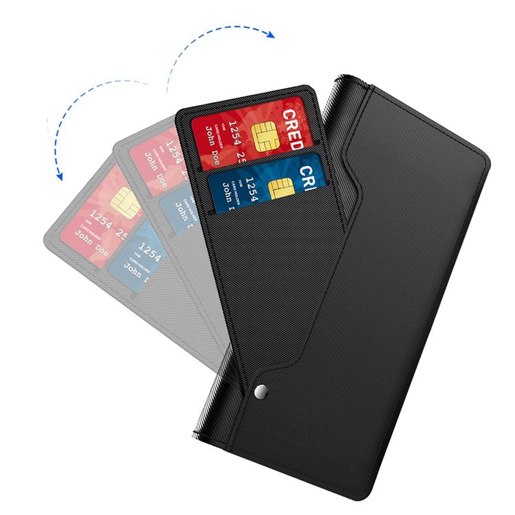 For Xiaomi Poco F7 Ultra 5G / Redmi K80 Pro 5G Case Stand PU Leather Phone Cover Card Holder Mirror - Black