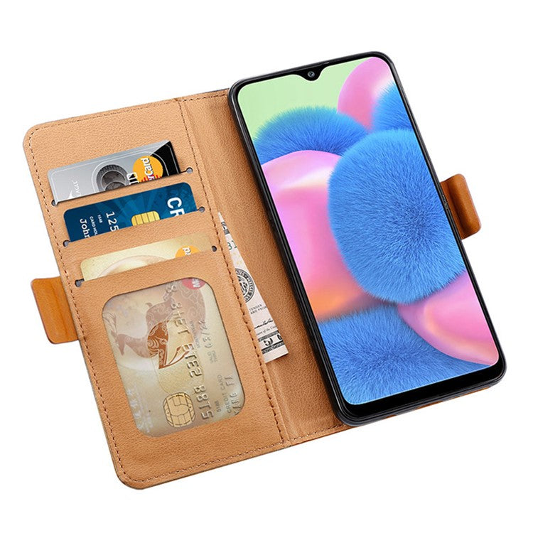 For Xiaomi Poco F7 Pro 5G / Redmi K80 5G Case Color Splicing PU Leather Wallet Phone Cover - Blue
