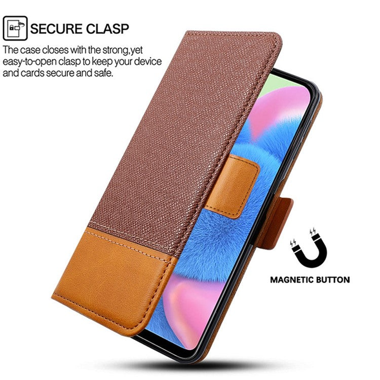 For Xiaomi Poco F7 Pro 5G / Redmi K80 5G Case Color Splicing PU Leather Wallet Phone Cover - Blue