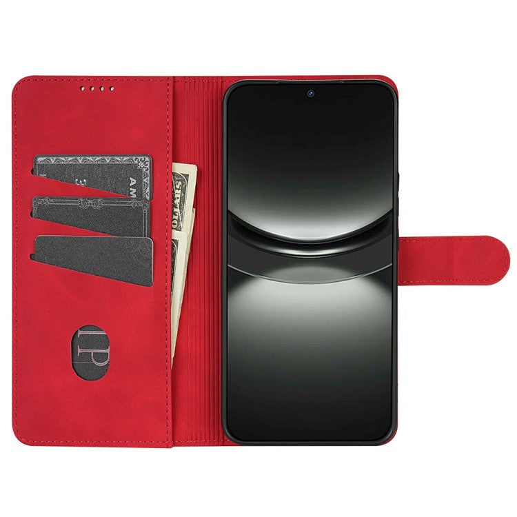 AZNS For Xiaomi Poco F7 Pro 5G / Redmi K80 5G Case PU Leather Wallet Phone Cover - Red