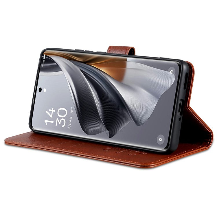 AZNS For Samsung Galaxy A26 Case Anti-Scratch PU Leather Stand Wallet Phone Cover - Brown