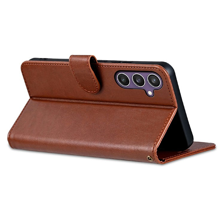 AZNS For Samsung Galaxy A26 Case Anti-Scratch PU Leather Stand Wallet Phone Cover - Brown